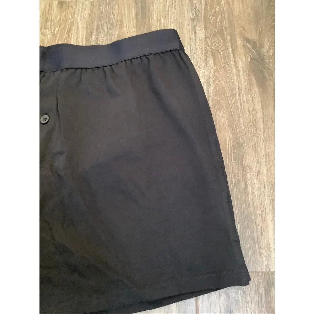 Pact Men's Large Black 3-Pack Organic Everyday Knit Boxer Shorts A20-17